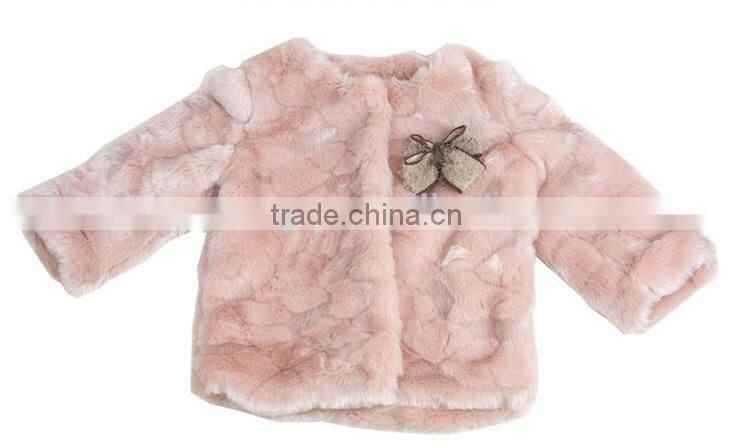 2016 New design clothing of winter white fur dresses for kids girls