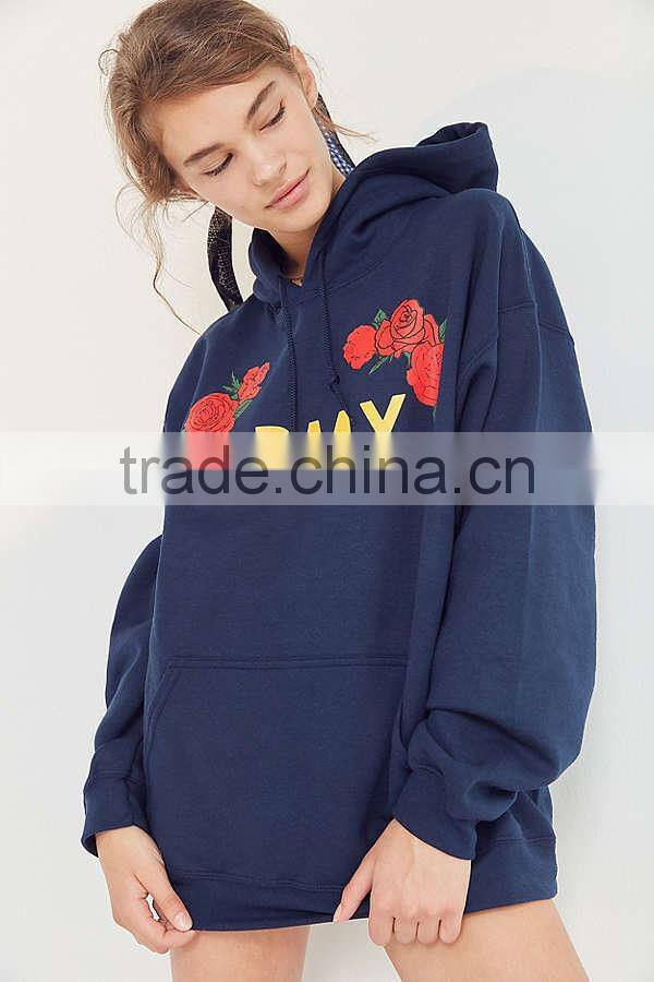 Army Roses Hoodie Sweatshirt Longline Custom Printing Embroidery Women's Hoodies With Chest 40" Length 30" Size