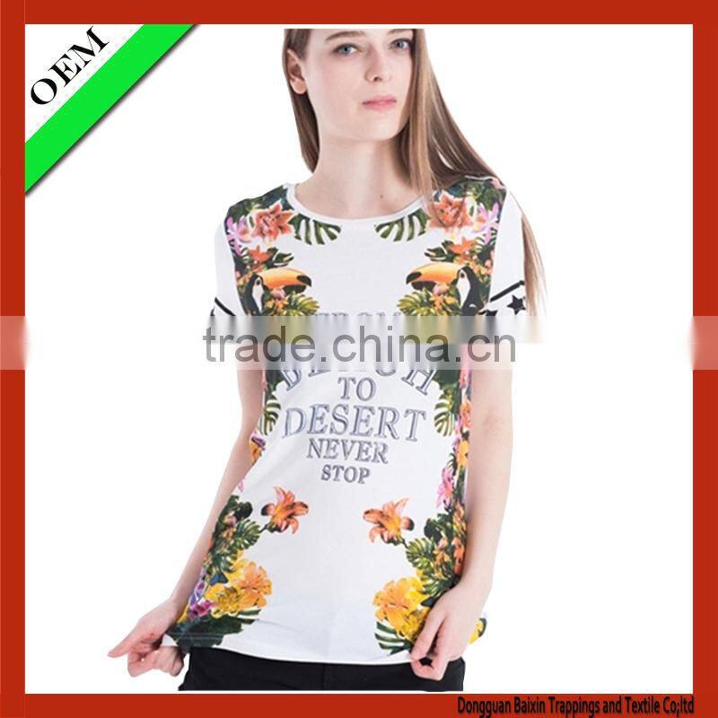 China Women full print t-shirt custom t shirt wholesale