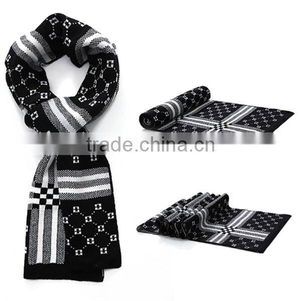 1 pc hot sale kintted cheap price spandex European style warm winter floral men scarf