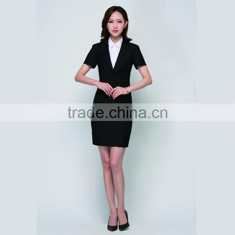 Hotel Lobby Manager Uniform Woman Short Sleeve Hotel's Skirt Suits