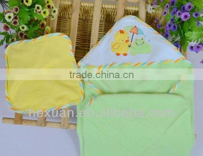 Hooded Animal modeling Baby Bathrobe/Cartoon Baby Towel/Character kids bath robe/infant bath towels +baby washcloths set