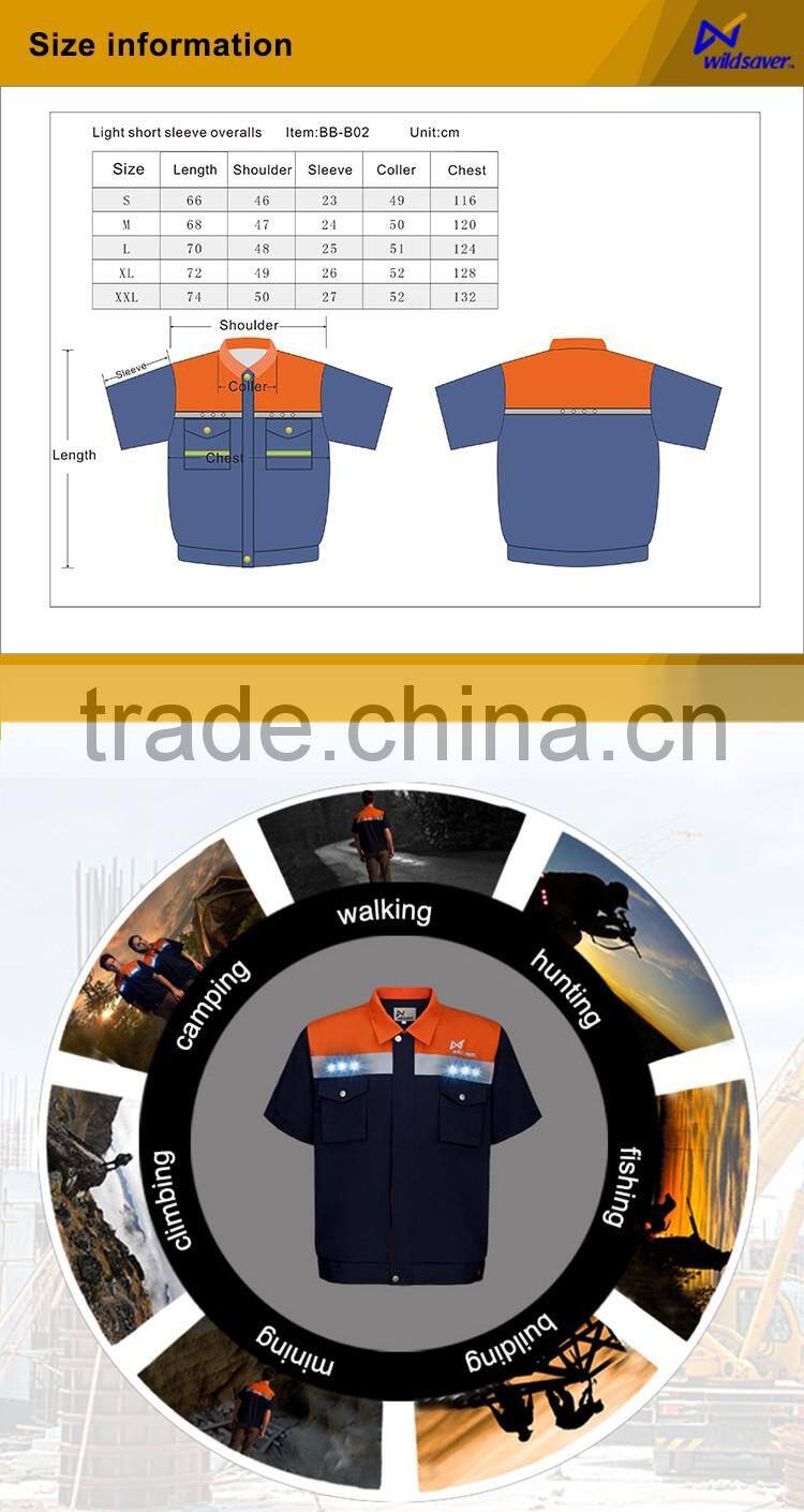 sleeveless hi vis led flashing safety reflective good quality t shirt