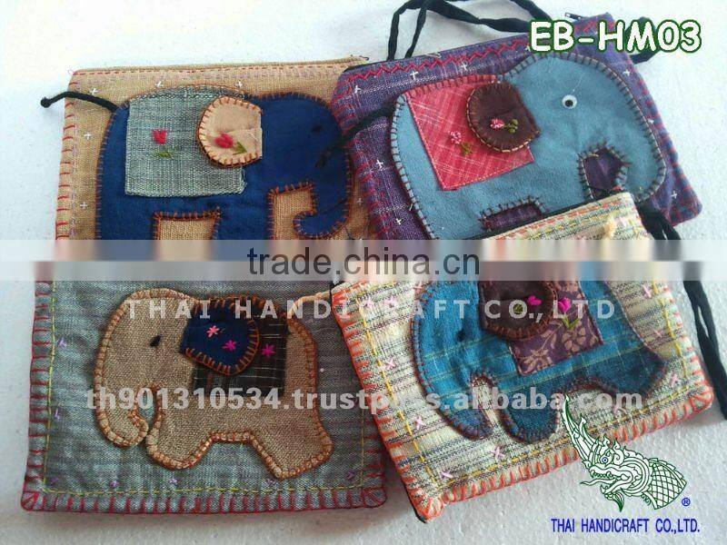 Hill Tribe Handmade clutch Elephant Bag