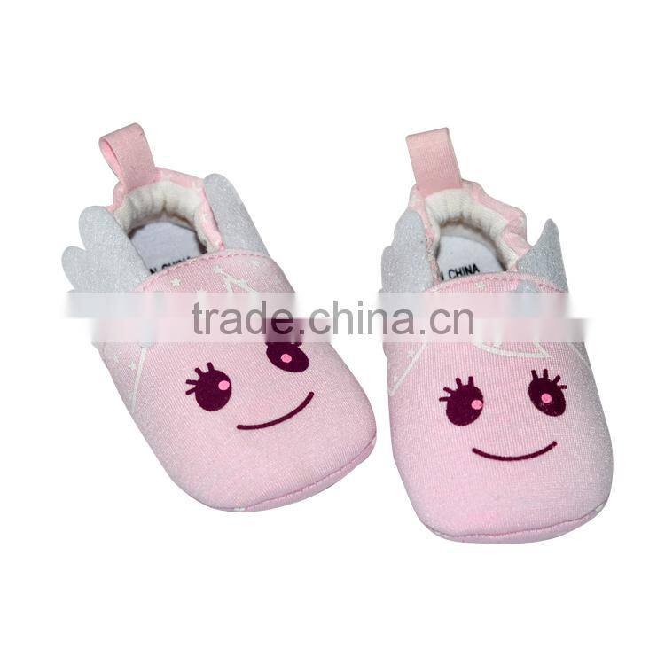 Smile face pattern summer baby girl's shoes