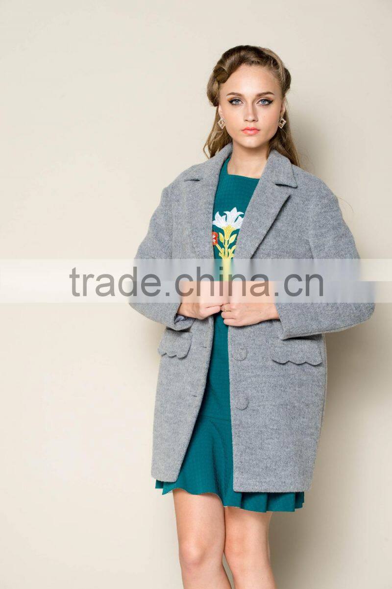 latest cute thick plain orange russian winter coat, women trench coat, ladies office coat