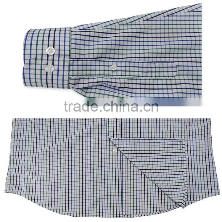 Turkish plaid fabric Men's dress shirt