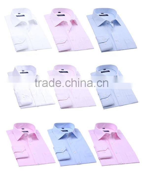 2016 new style royal fashion multi pure color striped men oxford dress shirt