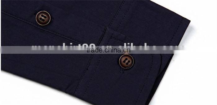 2016 Fashion design men splicing casual shirt