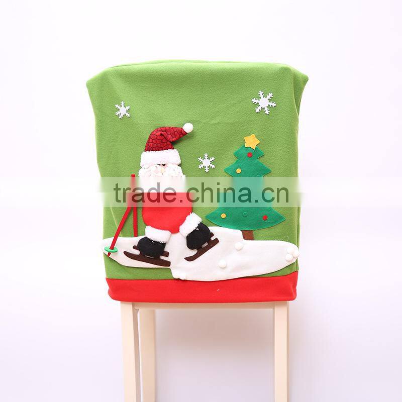 Factory wholesale Skiing Dining Christmas Chair Cover For Home Decor