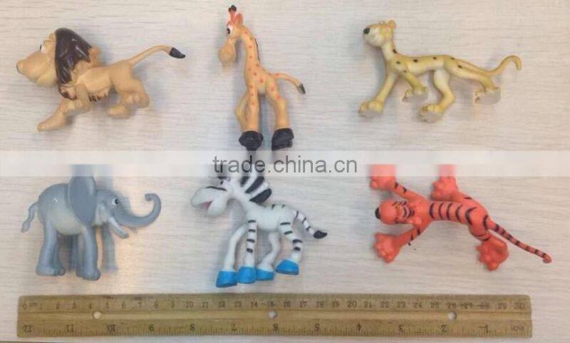 Cartoon wild animal horse tiger lion girafee toys PVC lifelike animals