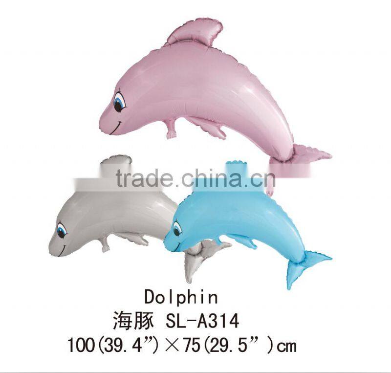 2015 new design dolphin foil balloon