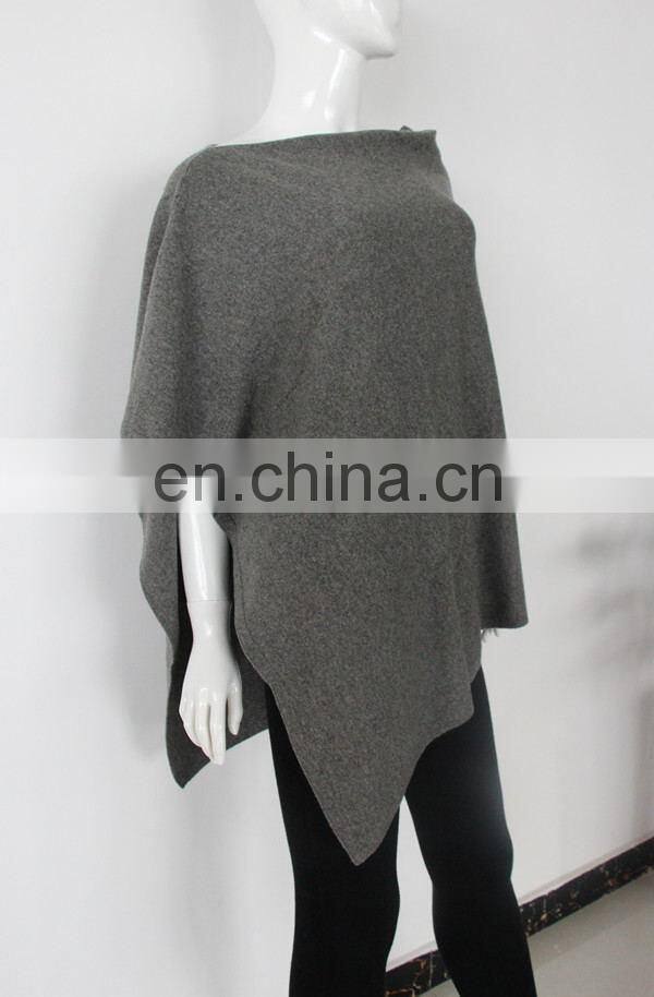 2016 popular style 12gg jersey knit pure women cashmere ponchos