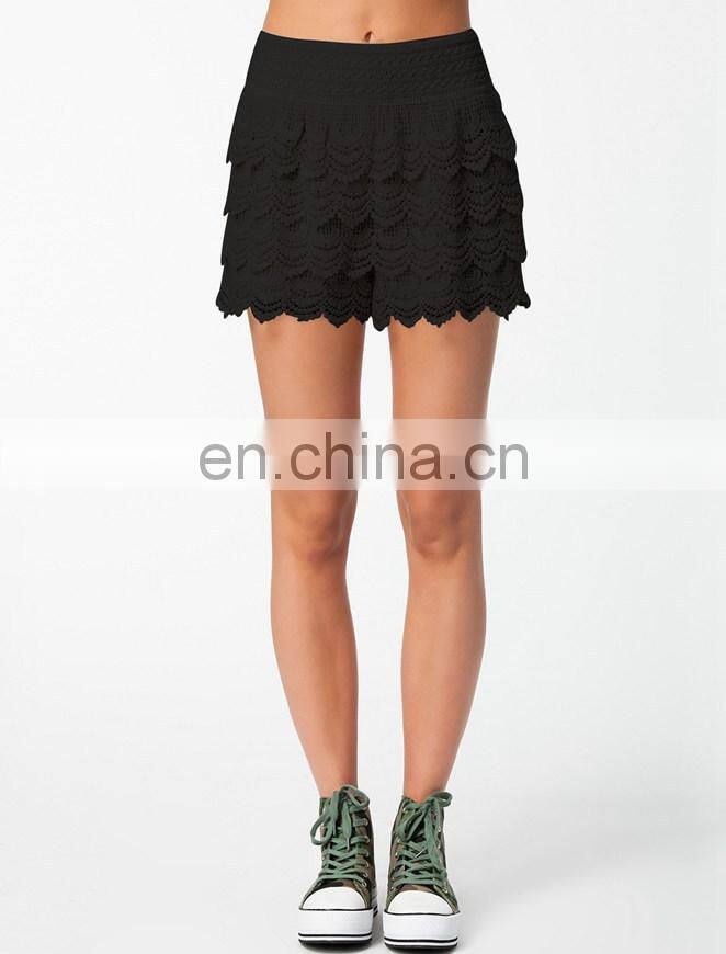 Wholesale elegant ladies crochet lace shorts lace shorts