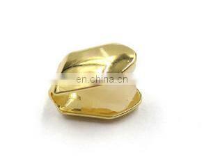 Golden Hip Hop Single Tooth Grillz Cap Top & Bottom Grill for Halloween Jewelry Gifts Bling Custom Teeth Rhinestone deco