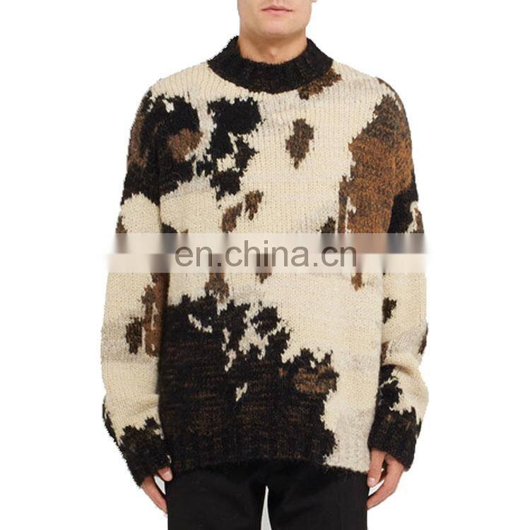 New Innovation Products Best Selling Clothing Casual Style Crew Neck Oversized Wool-Blend Sweater