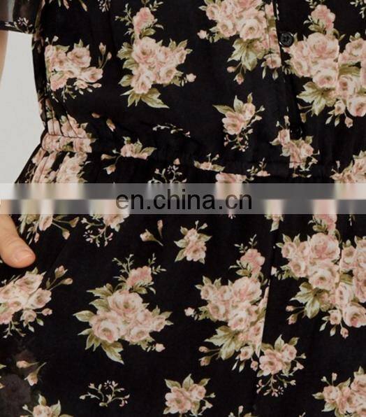 2017 Summer street Fashion ladies floral printed jumpsuits