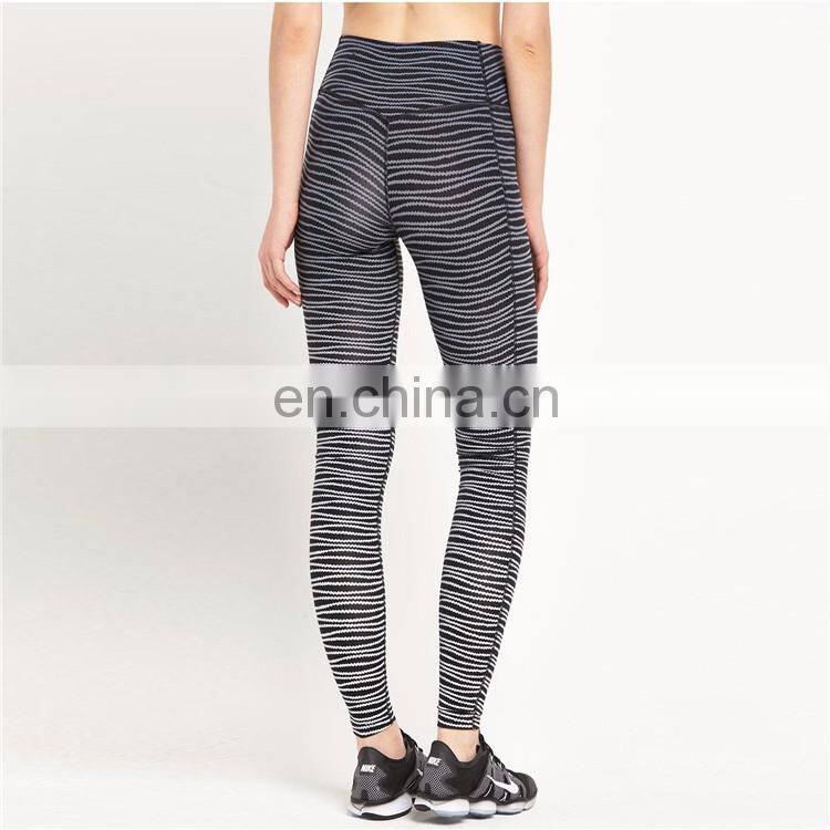 High rise cute striped legging for winter