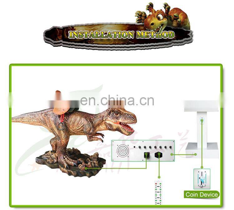 Indoor & outdoor amusement park dinosaur rides for kids