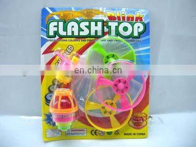 Plastic spinning disc top toys