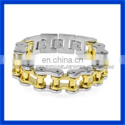 2014 Men's Motorcycle Chain Stainless Steel Biker Bracelets China Factory