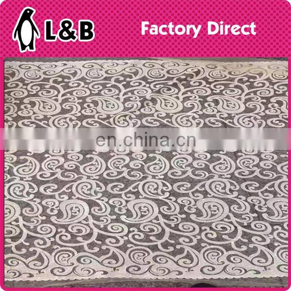 wholesale popular embroidery lace fabric with sequin