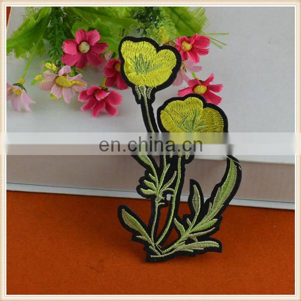 new design hot sale floral embroidery patches for decoration
