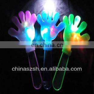 Wholesale cheering props hand shape plastic light up LED flashing clapper