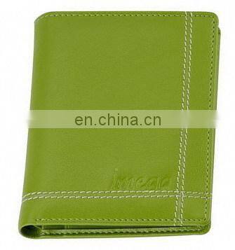 PROMOTIONAL GREEN LEATHER CARDS WALLET CUSTOMIZED