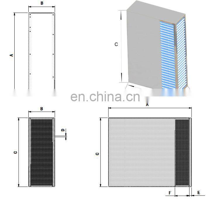quality certified outdoor air to air telecom cabinet heat exchanger