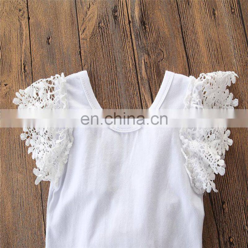 Baby Girl outfit Kids white tops + pink skirt 2pcs Set Summer Boutique cloth for 1-6T