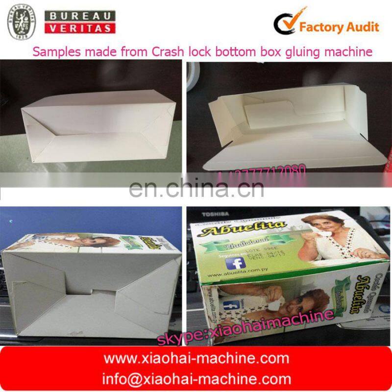 Automatic pre-folder and lock bottom paperboard and corrugated box folding gluing machine