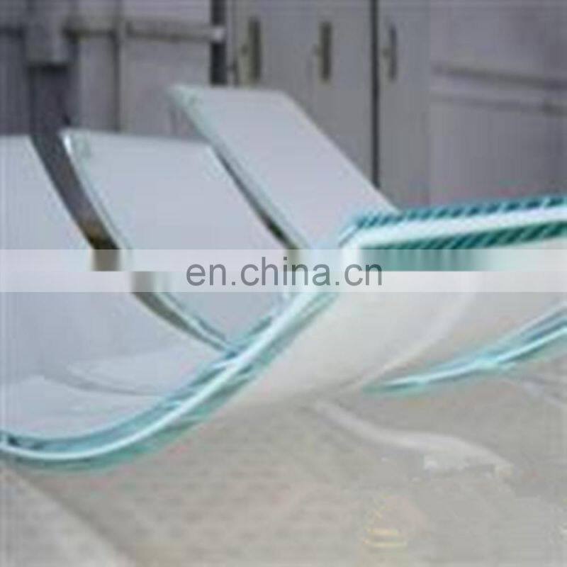 ultra clear low e  double curved tempered laminated  glass for super big size
