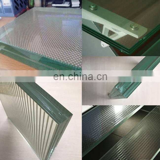 commercial non-breakable glass non-slippery floor structural anti slip or non slip glass floor prices