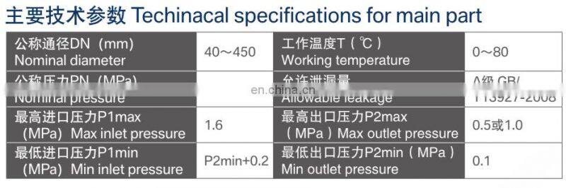 Top quality ductile iron water steam pressure reducing valve iron valve