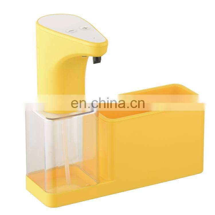 Design Modern Plastic Kitchen Sink Countertop Liquid Dish Soap Dispenser Bottle Caddy with Storage Compartents