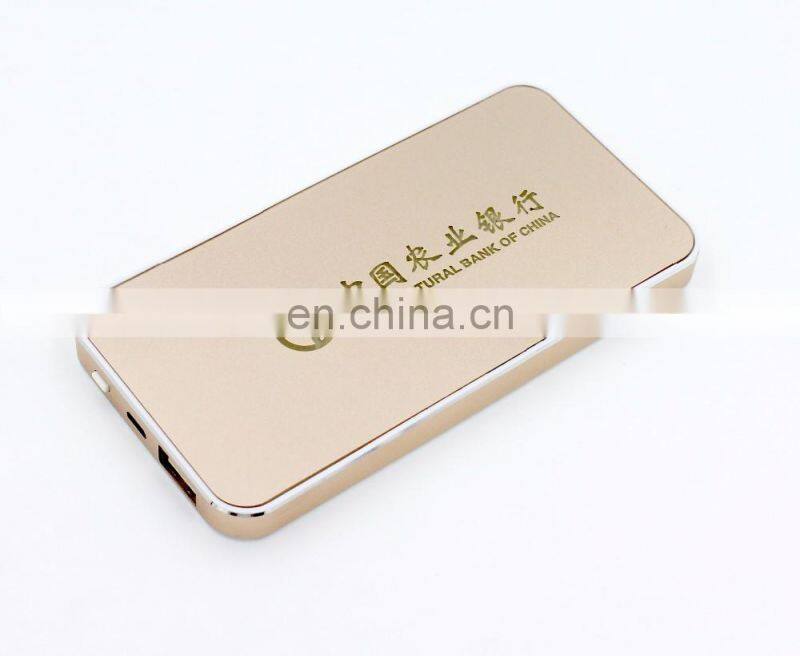 2020 super thin metal power bank oem logo micro usb mobile power charger customized color