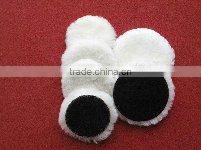 Sheepskin Velcro Car buffing Pad