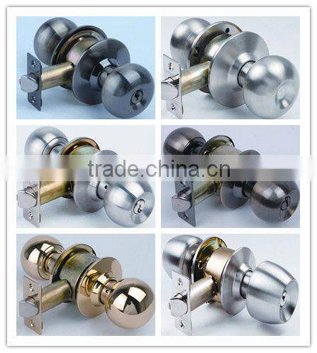 3712AB-BK:TRUST ANSI Grade 3 Cylindrical Privacy Knob Lock