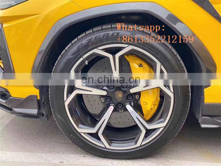 Urus dry carbon fiber material body kit fit for Urus 2018-2020year TC style front lip with canard hood mirror cover side skirt