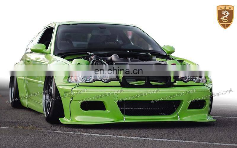 Rocket bunny style wide body kit for bm-w M3 e36/e46 in frp