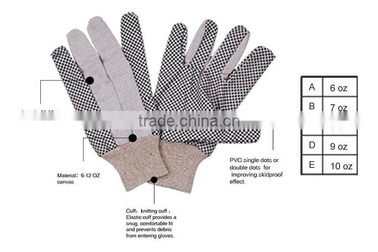 High Quality Jersey Cotton Gloves With PVC Dots LG078