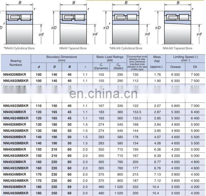 Double-Row Cylindrical Roller Bearing NN4928MBKR