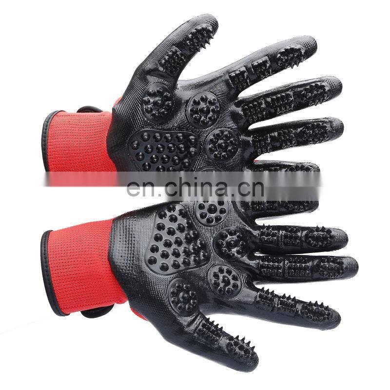 Pet Hair Remover Gloves Pair Pet Grooming Mitt Pair, 2018 Dog Cat Horse Pet Massage Glove, Pet Hair Remover Glove FOB
