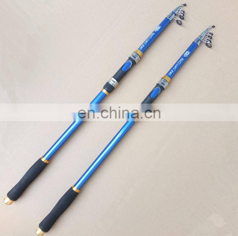 2.1-3.6m In Stock Wholesale Cheap TELESCOPIC FISHING ROD Saltwater and Freshwater FISHING POLE FIBERGLASS FISHING ROD