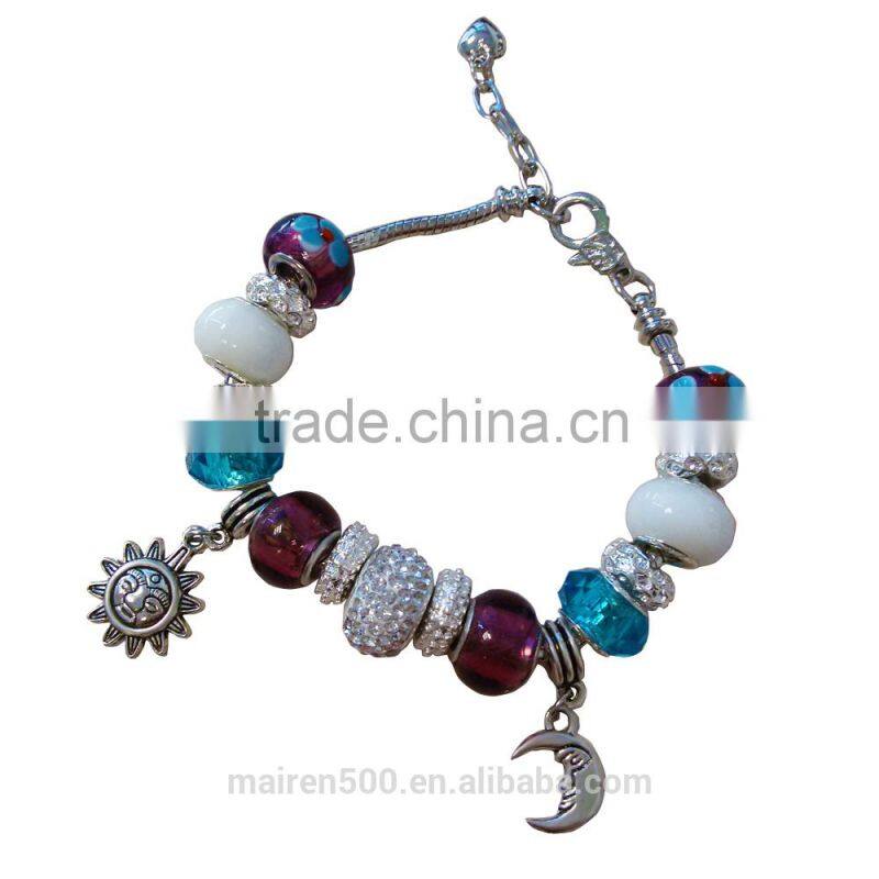 European fashion glass beads bracelet