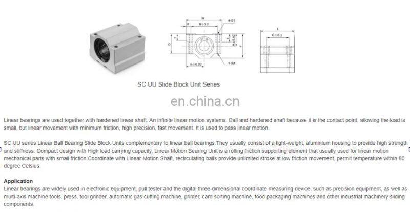 Guide linear bearing LIN-11G SC20 SUU SC SCS Linear Motion Slide Bearing low noise block CNC router
