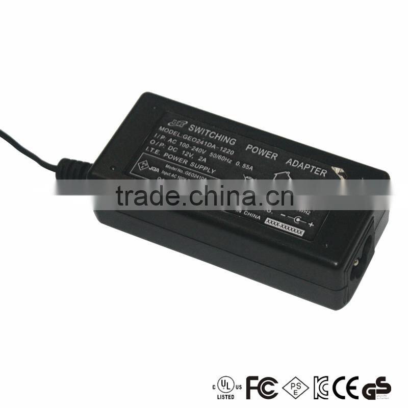 12v 3a DC Output Desktop 36W direct plug-in power adapter