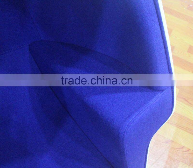 Fiberglass luxury living room furniture blue egg chair