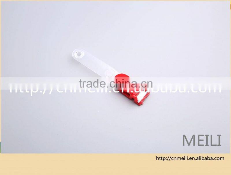 promotional clip with plastic strap